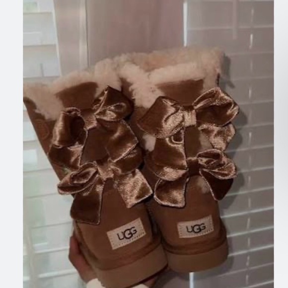 UGG Shoes - Do Not Buy ISO UGG Tan Boots with Satin Bows